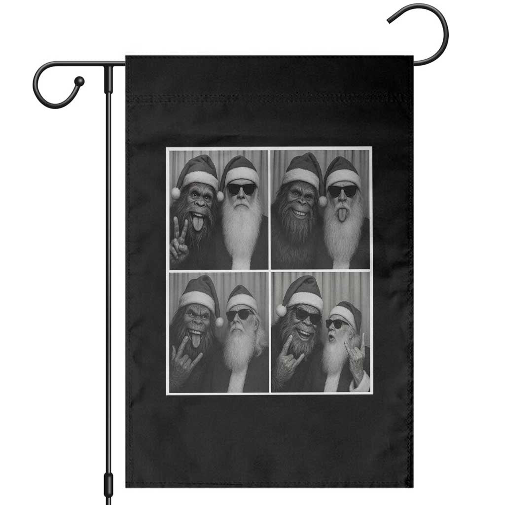 Funny Bigfoot Photobooth Christmas Garden Flag Sasquatch Santa Claus Xmas TS14 Black Print Your Wear