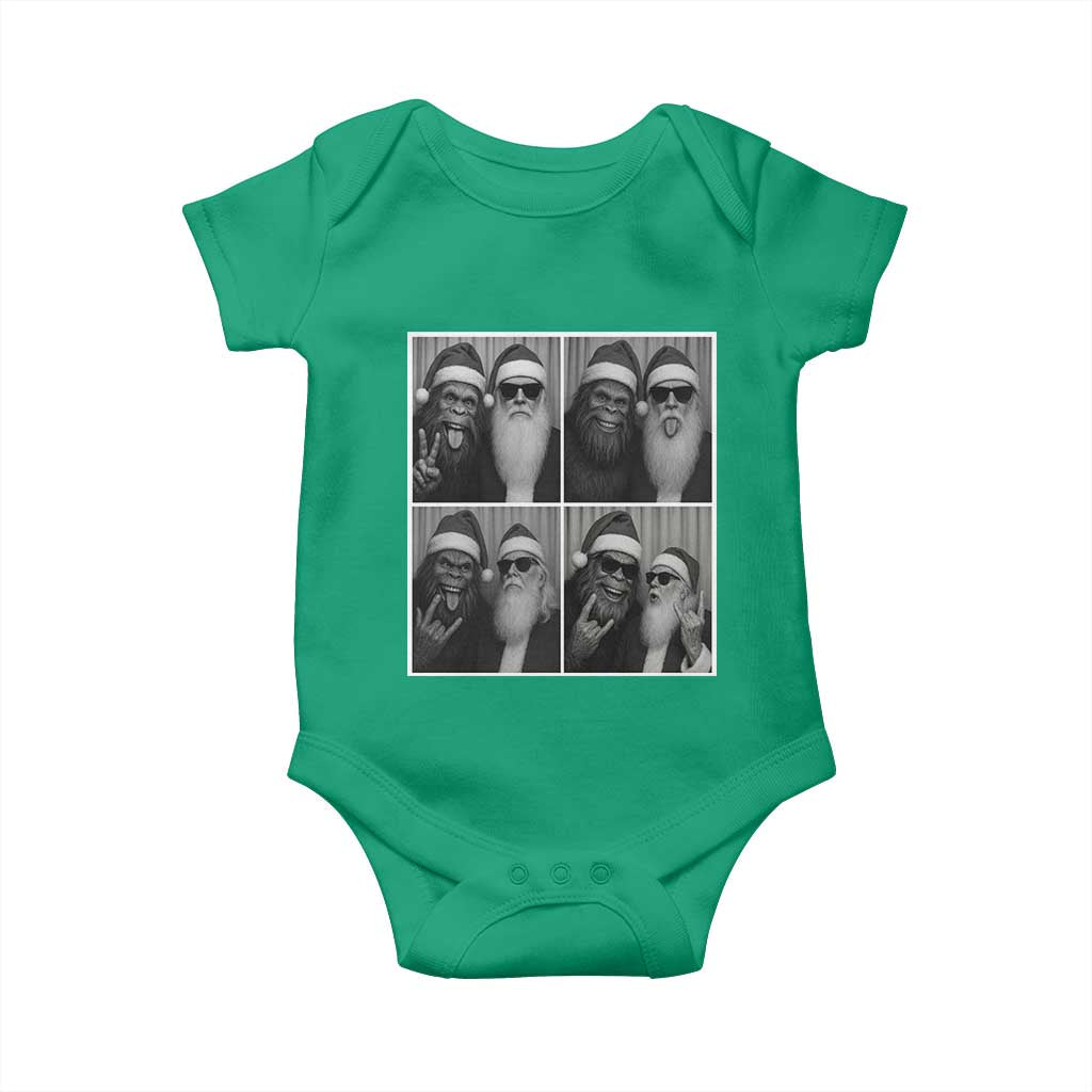 Funny Bigfoot Photobooth Christmas Baby Onesie Sasquatch Santa Claus Xmas TS14 Irish Green Print Your Wear