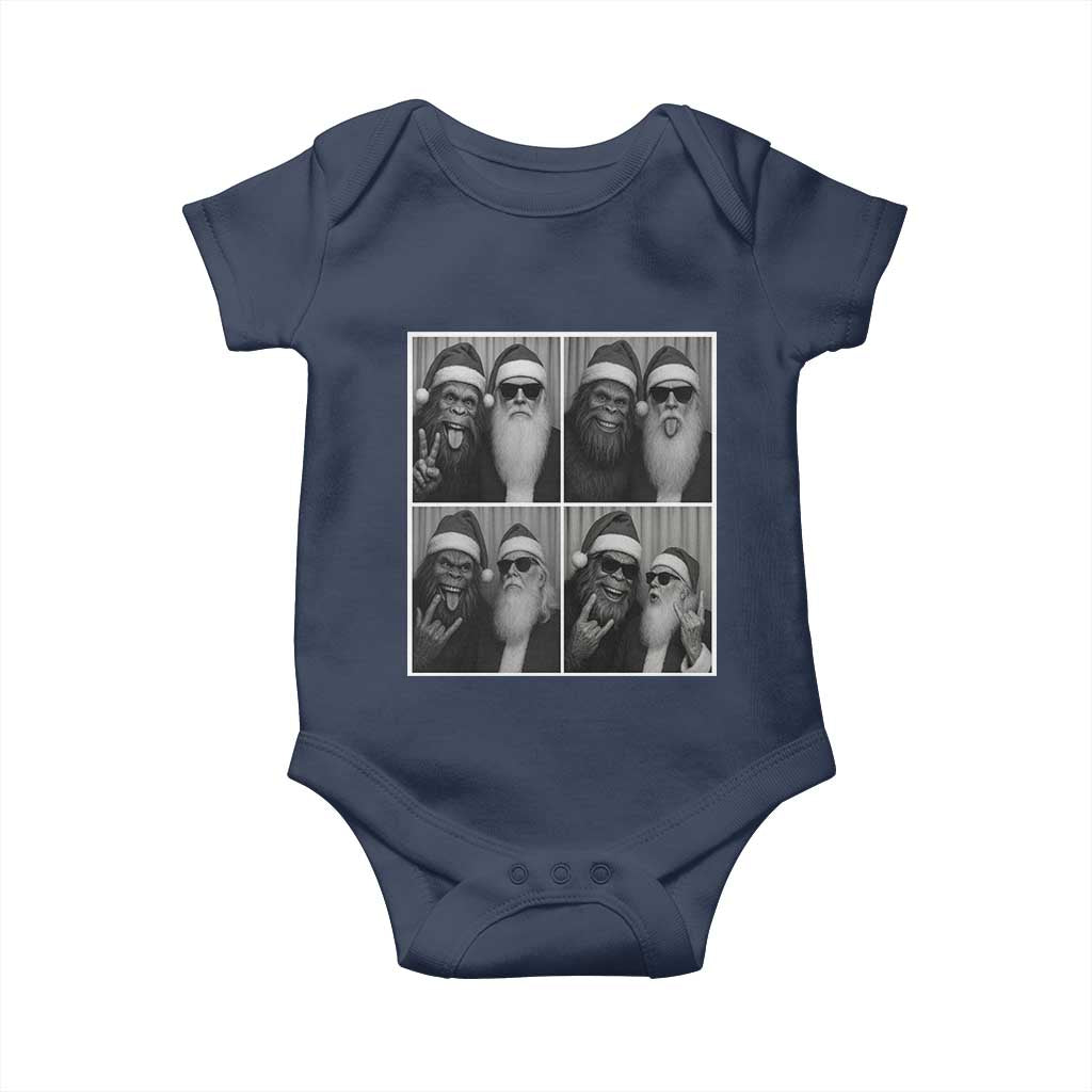 Funny Bigfoot Photobooth Christmas Baby Onesie Sasquatch Santa Claus Xmas TS14 Navy Print Your Wear