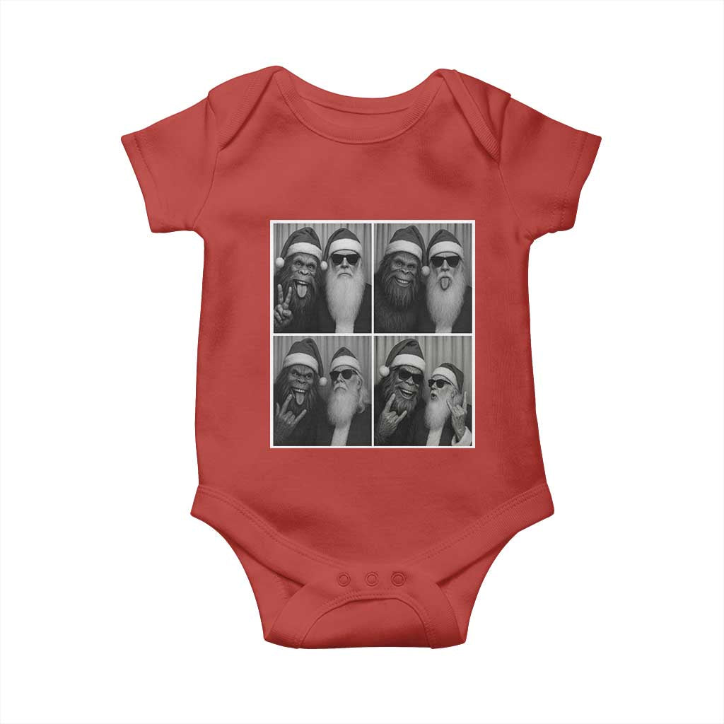Funny Bigfoot Photobooth Christmas Baby Onesie Sasquatch Santa Claus Xmas TS14 Red Print Your Wear
