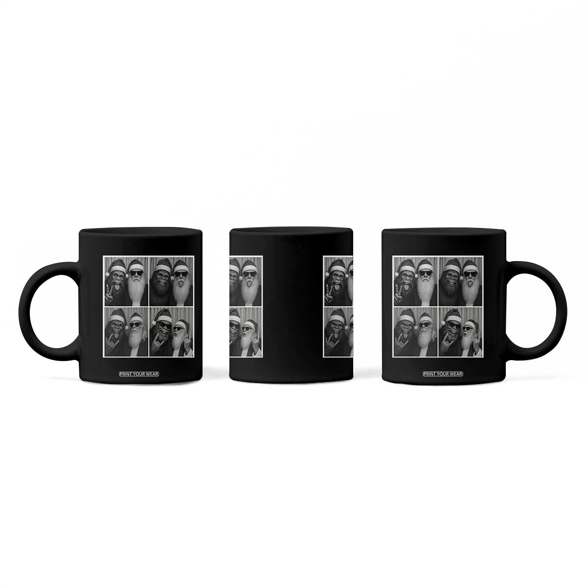 Funny Bigfoot Photobooth Christmas Coffee Mug Sasquatch Santa Claus Xmas TS14 Print Your Wear