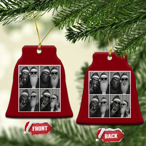 Funny Bigfoot Photobooth Xmas Ceramic Ornament Sasquatch Santa Claus Xmas TS14 Print Your Wear