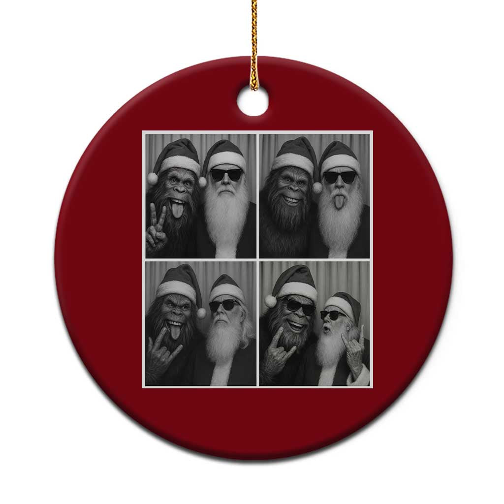 Funny Bigfoot Photobooth Xmas Ceramic Ornament Sasquatch Santa Claus Xmas TS14 1pc Red Print Your Wear