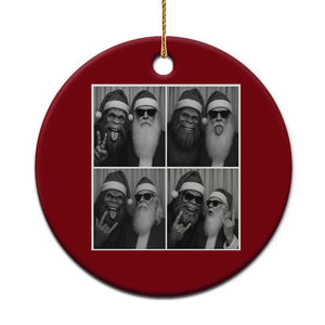 Funny Bigfoot Photobooth Xmas Ceramic Ornament Sasquatch Santa Claus Xmas TS14 1pc Red Print Your Wear