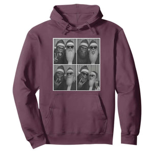 Funny Bigfoot Photobooth Christmas Hoodie Sasquatch Santa Claus Xmas TS14 Maroon Print Your Wear