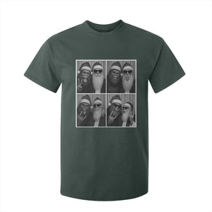 Funny Bigfoot Photobooth Christmas T Shirt For Kid Sasquatch Santa Claus Xmas TS14 Dark Forest Green Print Your Wear