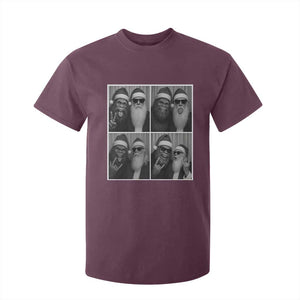 Funny Bigfoot Photobooth Christmas T Shirt For Kid Sasquatch Santa Claus Xmas TS14 Maroon Print Your Wear