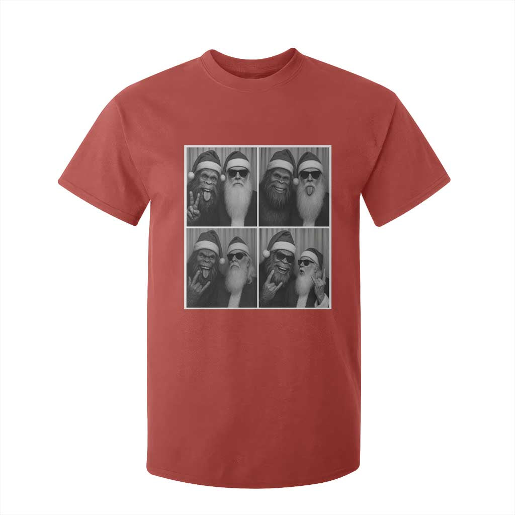 Funny Bigfoot Photobooth Christmas T Shirt For Kid Sasquatch Santa Claus Xmas TS14 Red Print Your Wear