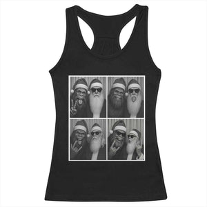 Funny Bigfoot Photobooth Christmas Racerback Tank Top Sasquatch Santa Claus Xmas - Print Your Wear