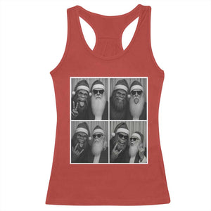 Funny Bigfoot Photobooth Christmas Racerback Tank Top Sasquatch Santa Claus Xmas - Print Your Wear