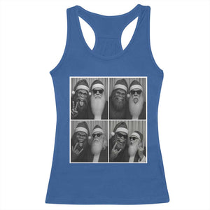 Funny Bigfoot Photobooth Christmas Racerback Tank Top Sasquatch Santa Claus Xmas - Print Your Wear