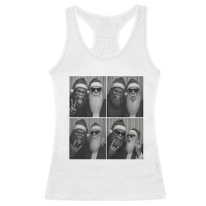 Funny Bigfoot Photobooth Christmas Racerback Tank Top Sasquatch Santa Claus Xmas - Print Your Wear