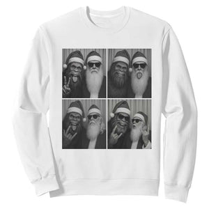Funny Bigfoot Photobooth Christmas Sweatshirt Sasquatch Santa Claus Xmas TS14 White Print Your Wear