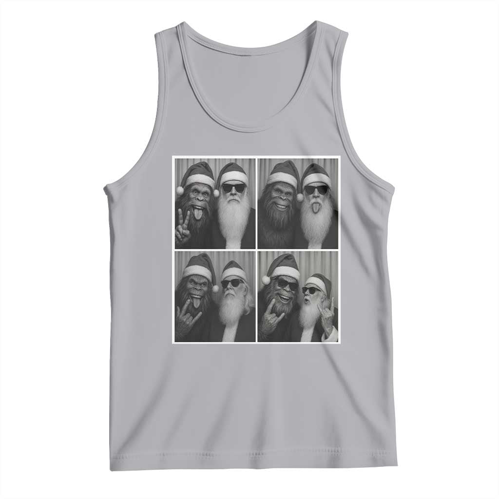 Funny Bigfoot Photobooth Christmas Tank Top Sasquatch Santa Claus Xmas TS14 Athletic Heather Print Your Wear