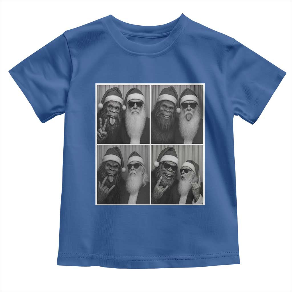 Funny Bigfoot Photobooth Christmas Toddler T Shirt Sasquatch Santa Claus Xmas TS14 Royal Blue Print Your Wear