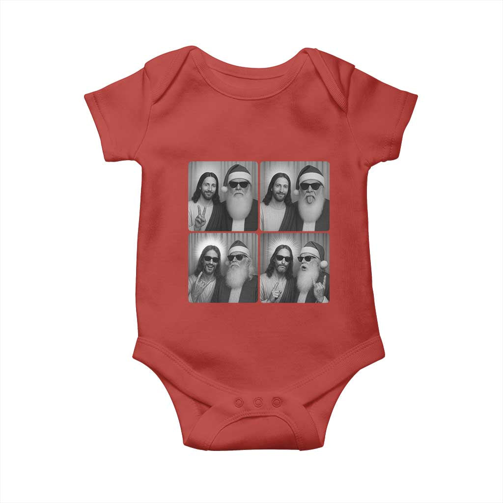 Funny Bigfoot Photobooth Christmas Baby Onesie Sasquatch Jesus Christian Xmas TS14 Red Print Your Wear