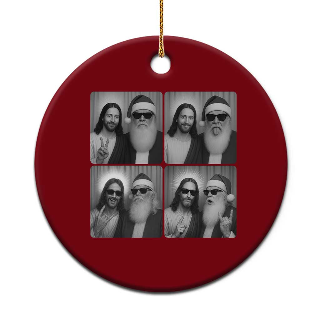 Funny Bigfoot Photobooth Xmas Ceramic Ornament Sasquatch Jesus Christian Xmas TS14 1pc Red Print Your Wear