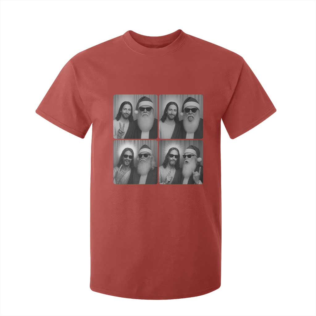 Funny Bigfoot Photobooth Christmas T Shirt For Kid Sasquatch Jesus Christian Xmas TS14 Red Print Your Wear
