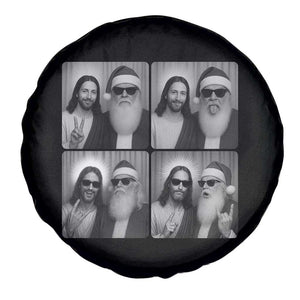 Funny Bigfoot Photobooth Christmas Spare Tire Cover Sasquatch Jesus Christian Xmas TS14 Print Your Wear