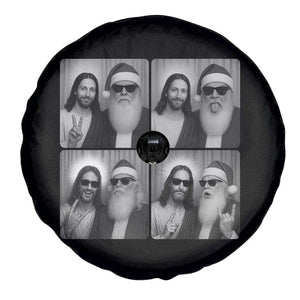 Funny Bigfoot Photobooth Christmas Spare Tire Cover Sasquatch Jesus Christian Xmas TS14 Print Your Wear