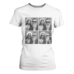 Funny Bigfoot Photobooth Christmas T Shirt For Women Sasquatch Jesus Christian Xmas TS14 White Print Your Wear