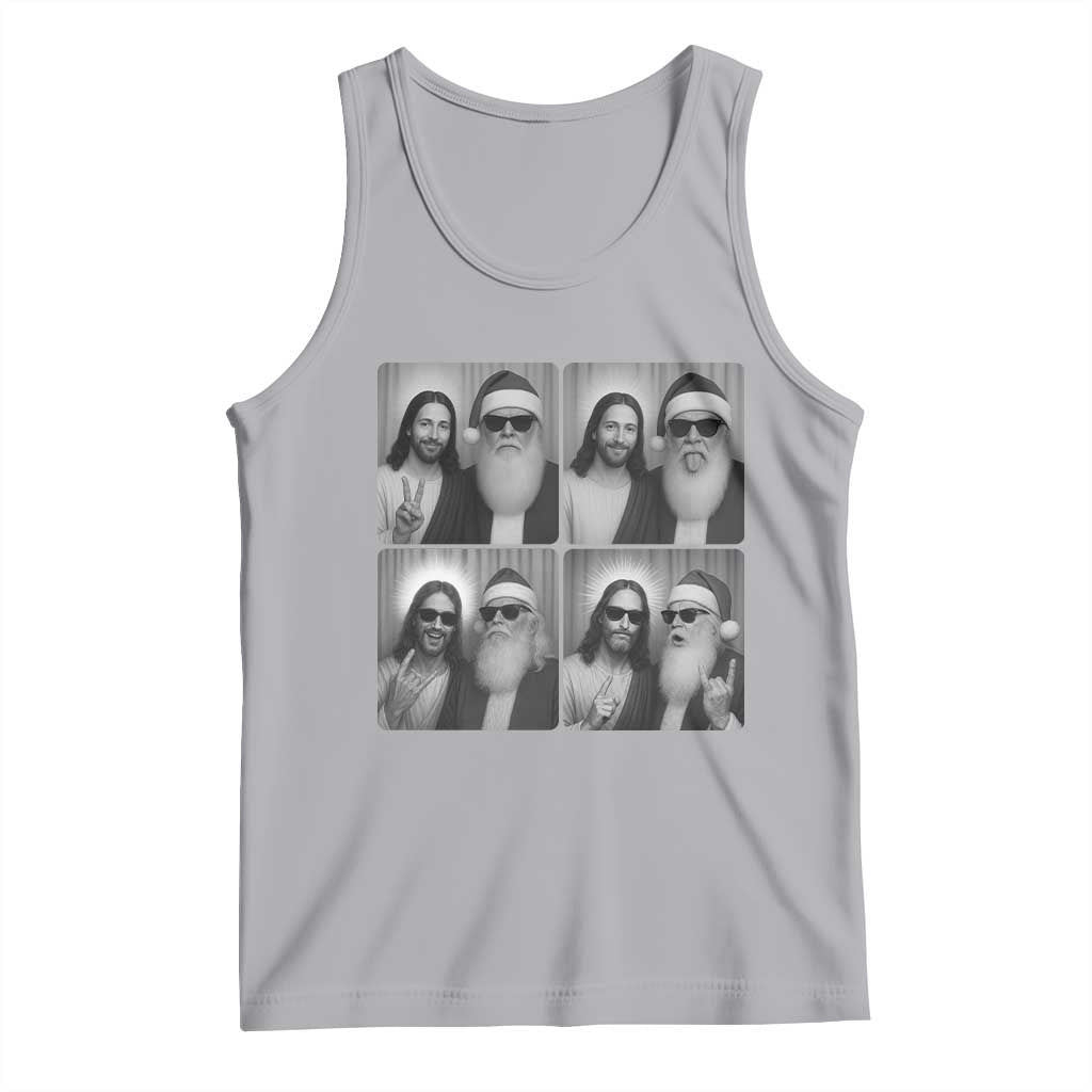 Funny Bigfoot Photobooth Christmas Tank Top Sasquatch Jesus Christian Xmas TS14 Athletic Heather Print Your Wear