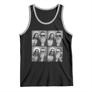 Funny Bigfoot Photobooth Christmas Tank Top Sasquatch Jesus Christian Xmas TS14 Black Athletic Heather Print Your Wear