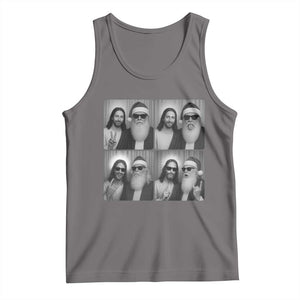 Funny Bigfoot Photobooth Christmas Tank Top Sasquatch Jesus Christian Xmas TS14 Deep Heather Print Your Wear