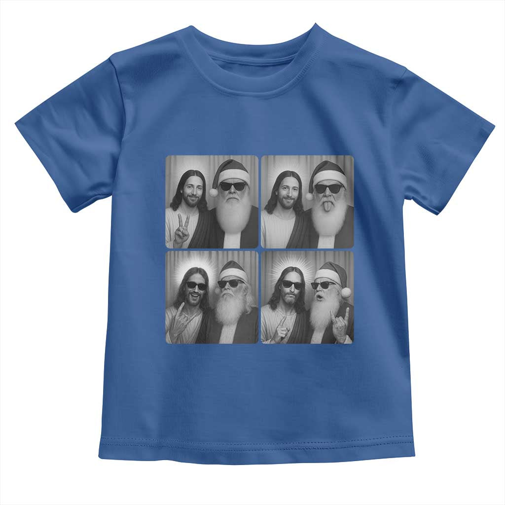Funny Bigfoot Photobooth Christmas Toddler T Shirt Sasquatch Jesus Christian Xmas TS14 Royal Blue Print Your Wear
