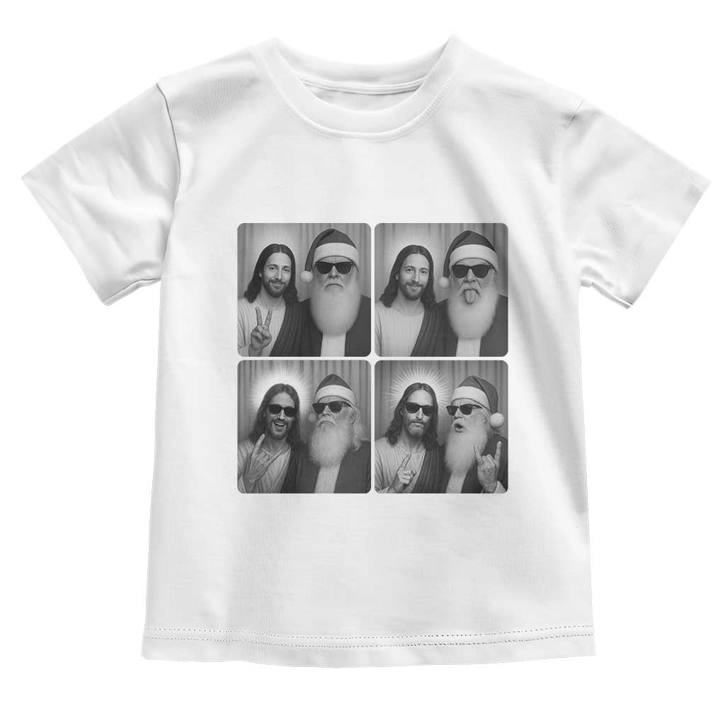Funny Bigfoot Photobooth Christmas Toddler T Shirt Sasquatch Jesus Christian Xmas TS14 White Print Your Wear