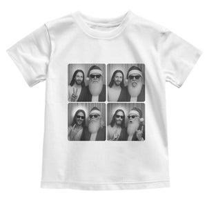 Funny Bigfoot Photobooth Christmas Toddler T Shirt Sasquatch Jesus Christian Xmas TS14 White Print Your Wear