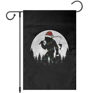 Funny Bigfoot Fishing Christmas Garden Flag Sasquatch Moon Fisherman TS14 Black Print Your Wear
