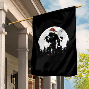 Funny Bigfoot Fishing Christmas Garden Flag Sasquatch Moon Fisherman TS14 Print Your Wear