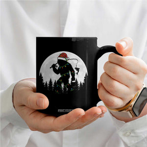 Funny Bigfoot Fishing Christmas Coffee Mug Sasquatch Moon Fisherman TS14 Print Your Wear