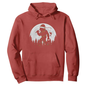 Funny Bigfoot Fishing Christmas Hoodie Sasquatch Moon Fisherman TS14 Red Print Your Wear