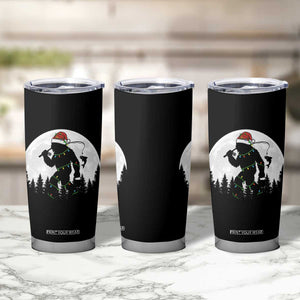 Funny Bigfoot Fishing Christmas Tumbler Cup Sasquatch Moon Fisherman TS14 Print Your Wear