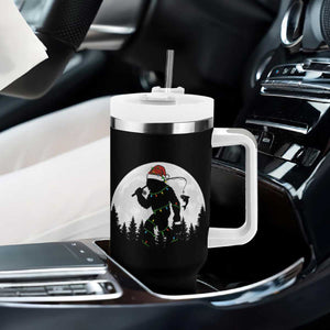Funny Bigfoot Fishing Christmas Tumbler With Handle Sasquatch Moon Fisherman TS14 Print Your Wear