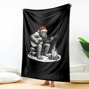 Bigfoot Guitar Christmas Throw Blanket Sasquatch Guitarist Music Xmas TS14 Print Your Wear