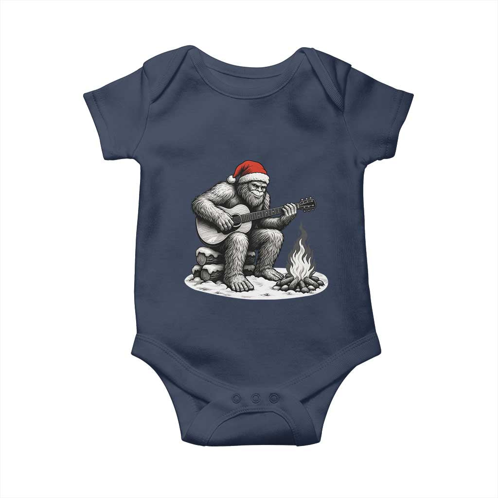 Bigfoot Guitar Christmas Baby Onesie Sasquatch Guitarist Music Xmas TS14 Navy Print Your Wear