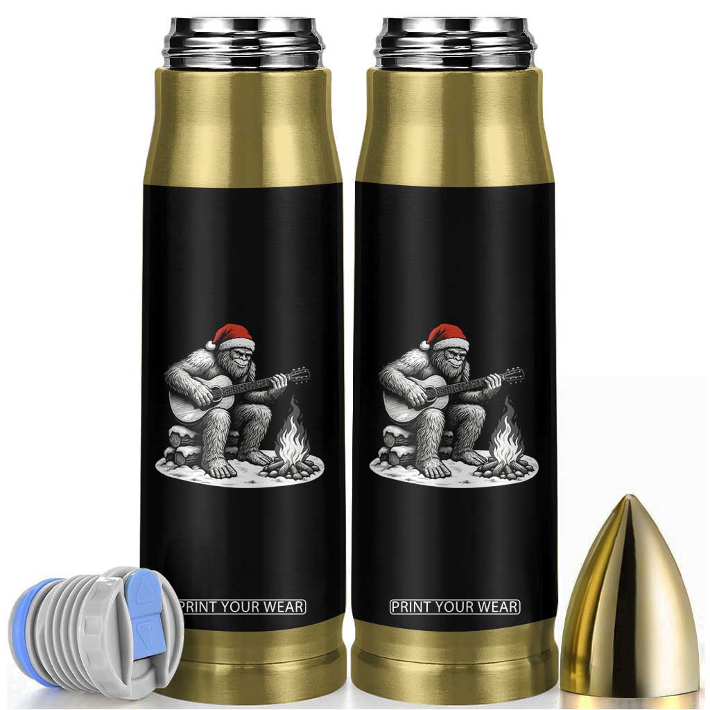 Bigfoot Guitar Christmas Bullet Tumbler Sasquatch Guitarist Music Xmas TS14 Black Print Your Wear