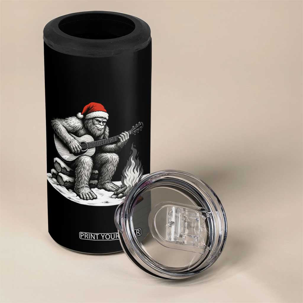 Bigfoot Guitar Christmas 4 in 1 Can Cooler Tumbler Sasquatch Guitarist Music Xmas TS14 Print Your Wear