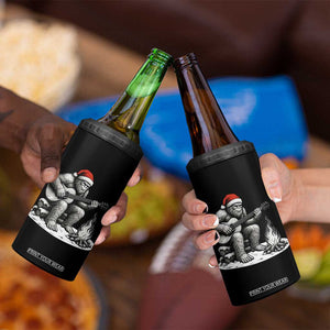 Bigfoot Guitar Christmas 4 in 1 Can Cooler Tumbler Sasquatch Guitarist Music Xmas TS14 Print Your Wear