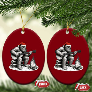 Bigfoot Guitar Xmas Ceramic Ornament Sasquatch Guitarist Music Xmas TS14 Print Your Wear
