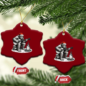 Bigfoot Guitar Xmas Ceramic Ornament Sasquatch Guitarist Music Xmas TS14 Print Your Wear