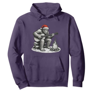 Bigfoot Guitar Christmas Hoodie Sasquatch Guitarist Music Xmas TS14 Purple Print Your Wear