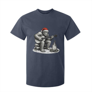 Bigfoot Guitar Christmas T Shirt For Kid Sasquatch Guitarist Music Xmas TS14 Navy Print Your Wear