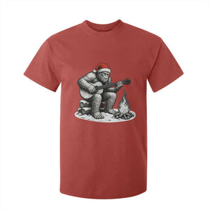 Bigfoot Guitar Christmas T Shirt For Kid Sasquatch Guitarist Music Xmas TS14 Red Print Your Wear