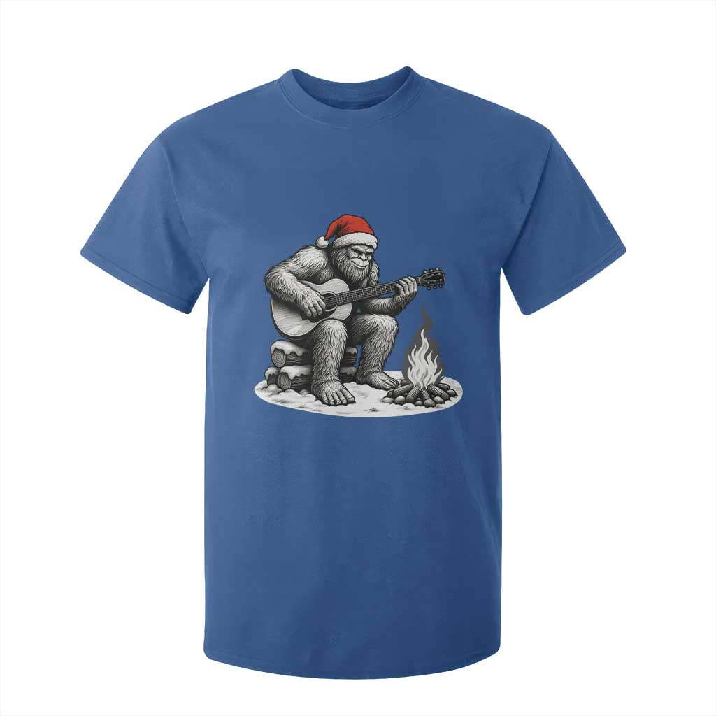 Bigfoot Guitar Christmas T Shirt For Kid Sasquatch Guitarist Music Xmas TS14 Royal Blue Print Your Wear