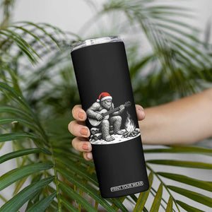 Bigfoot Guitar Christmas Skinny Tumbler Sasquatch Guitarist Music Xmas TS14 Print Your Wear