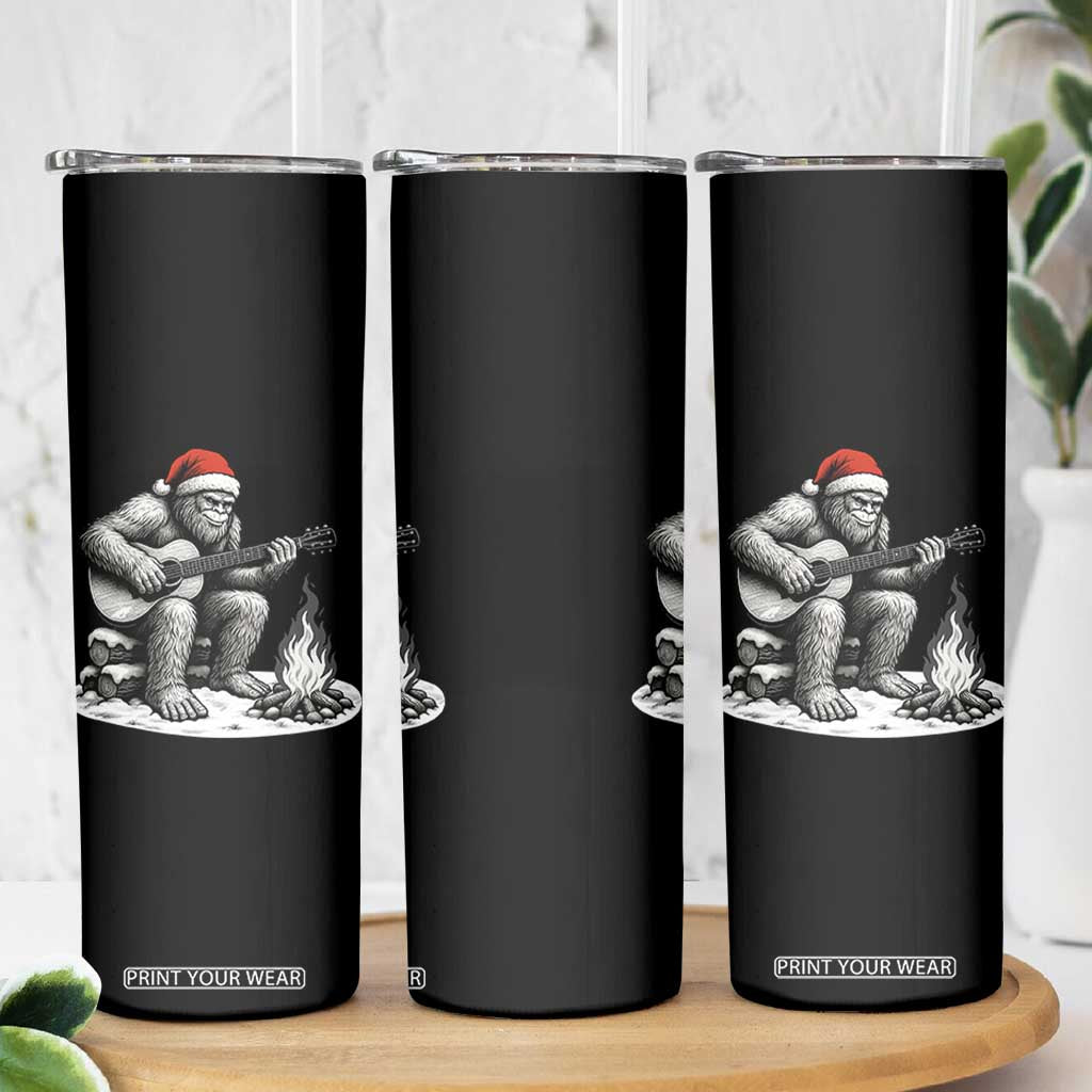 Bigfoot Guitar Christmas Skinny Tumbler Sasquatch Guitarist Music Xmas TS14 Print Your Wear